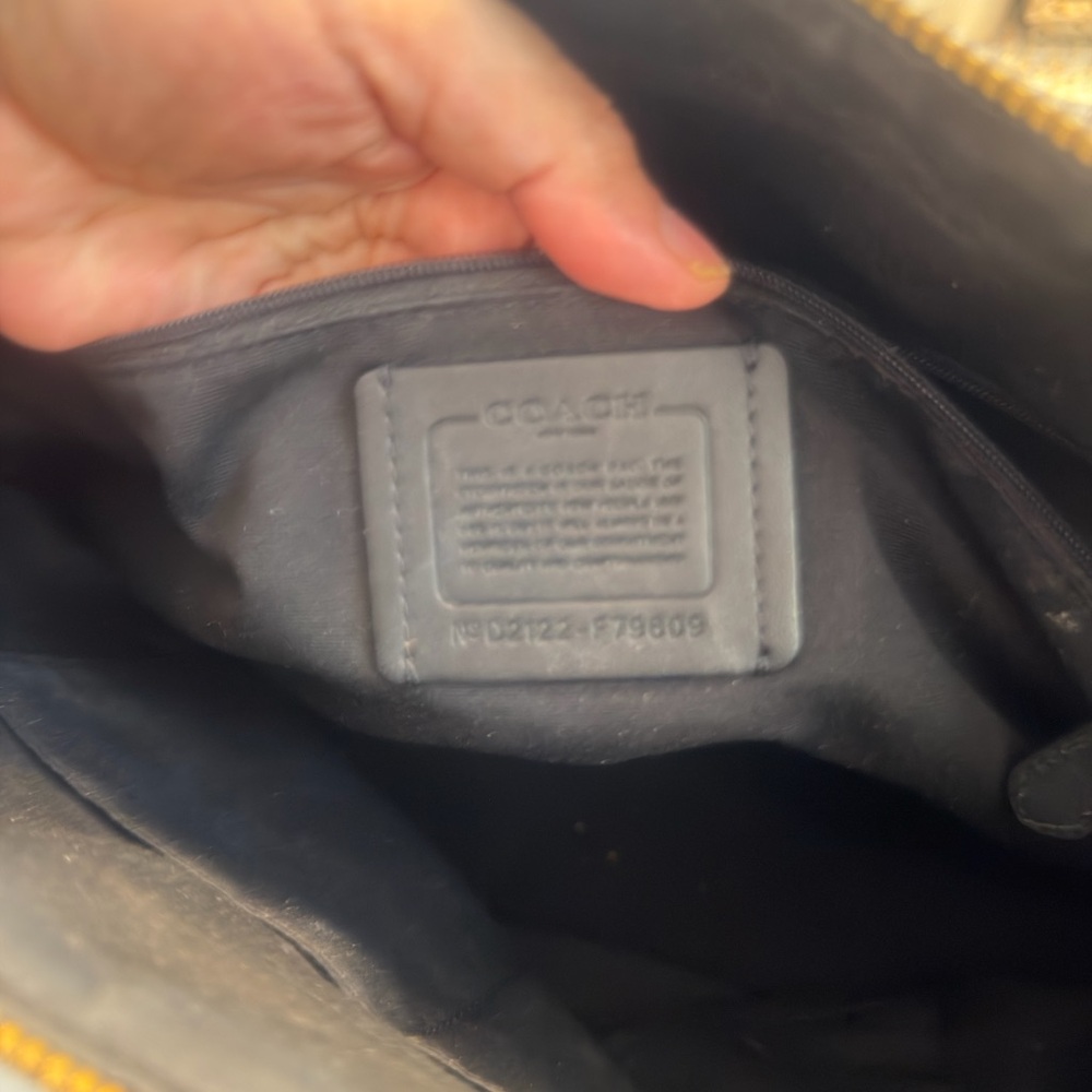 Coach Tan and Black Signature Tote - Picture 6 of 16